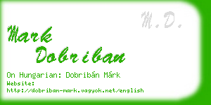 mark dobriban business card